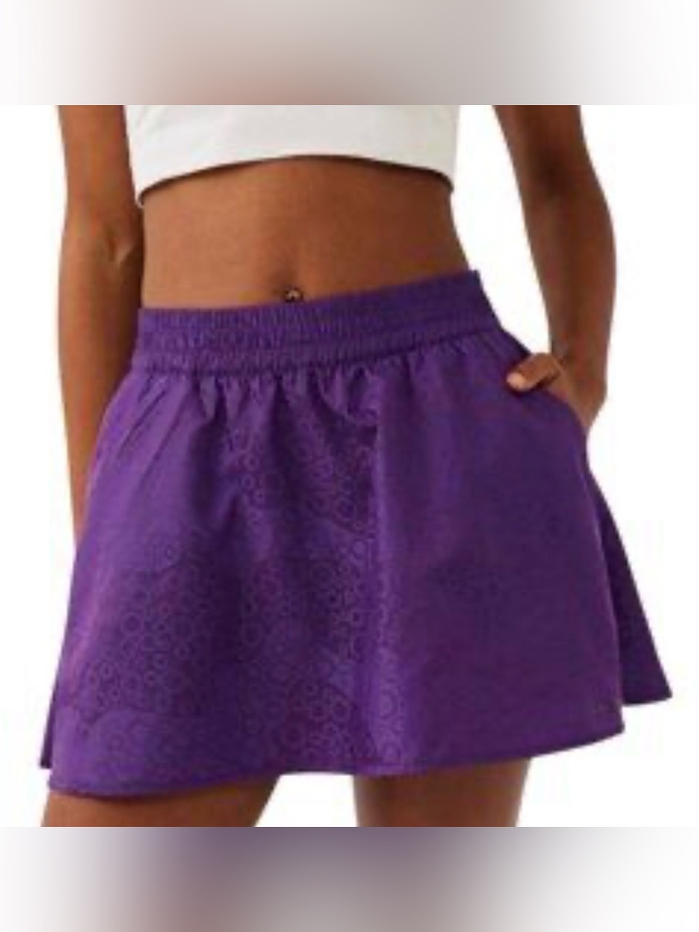 NEW Outdoor Voices GeoShine skort purple size small